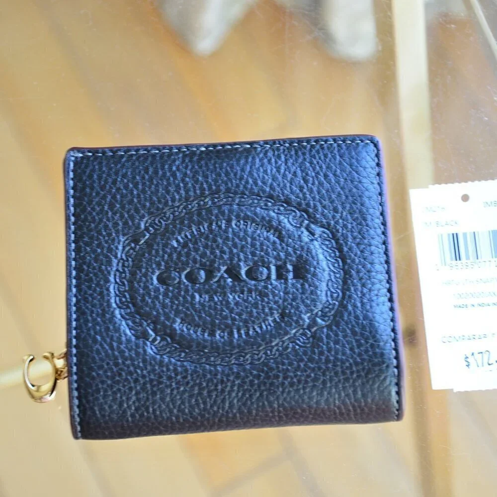 Coach CM216 SNAP WALLET WITH COACH HERITAGE